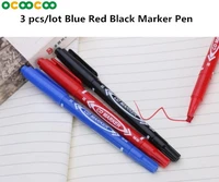 3 pcs marker pens skin marker pen scribe tool permanent tattoo supplies good waterproof ink thin nib crude nib new portable
