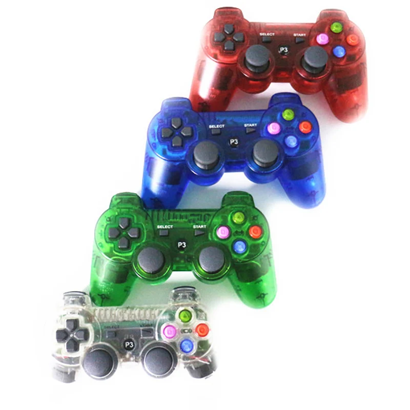 Беспроводной Bluetooth прозрачный цветной контроллер для Sony PlayStation Dualshock 3 PS3 с