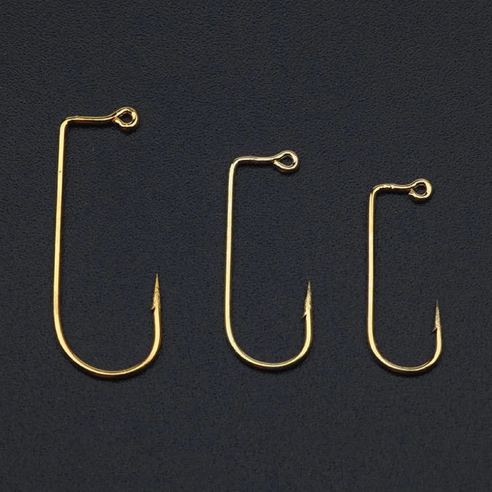 

100pcs High Carbon Steel Fishing Hook Barbed 90 Degree Right Angle Homemade Upside Down Fishhook Tackle Pesca Accessories