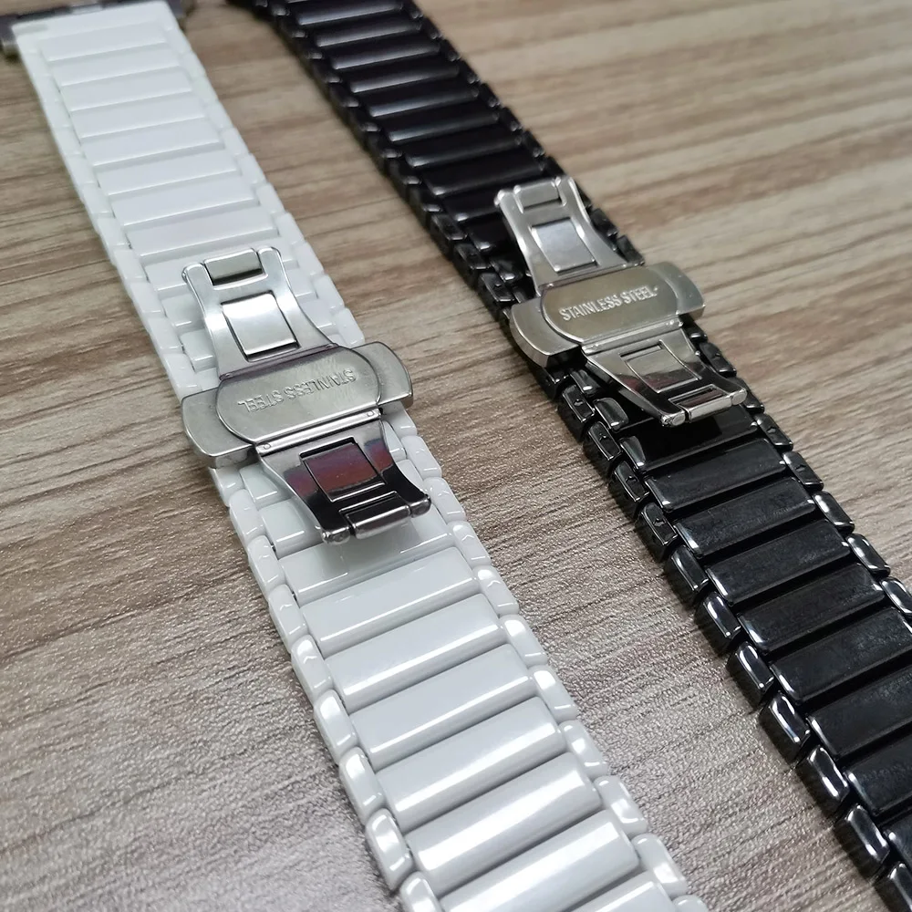Ремешок керамический для Apple Watch 7 Band Series 6 SE 5 4 3 сменный складной браслет с