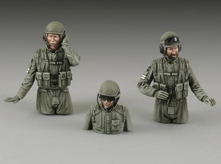 1/35 древний Танк команда включает 3 модельная фигурка из смолы наборы миниатюрный