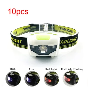 Налобный фонарь компактный, 3 светодиода, 10 шт.