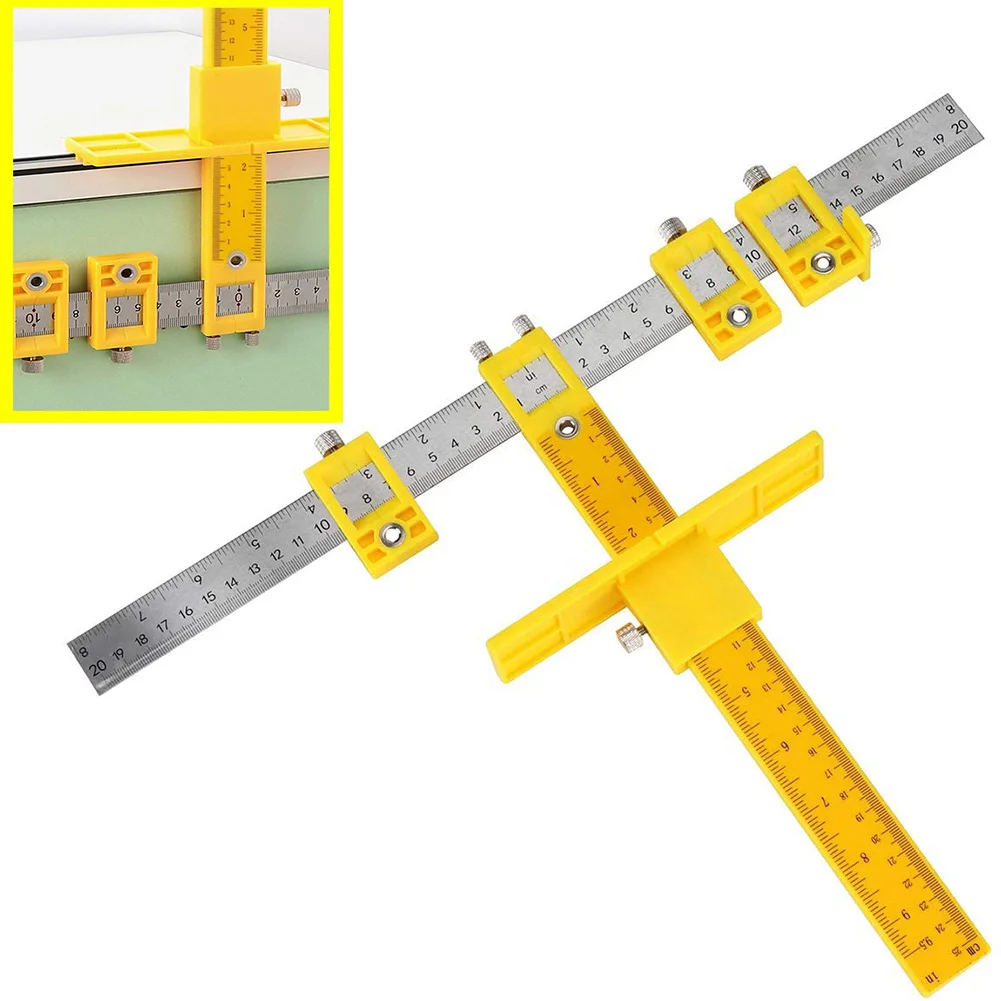 

Drawer Pull Wood Drilling Tools Set Cabinet Locator Drill Guide Sleeve Stainless Steel Jig Wood Tool Drawer Hardware Locator