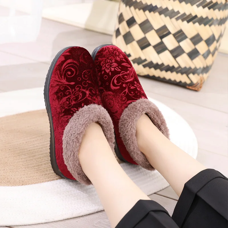 Новые зимние тканевые туфли Old Beijing женская обувь для пожилых людей хлопковые