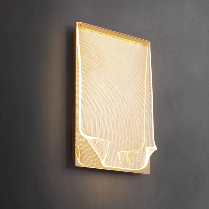 

Minimalist LED Wall Lamp Home Decoration Acrylic Wall Light Hotel Living Room Bedroom Dining Room Indoor Background Wall Lamp