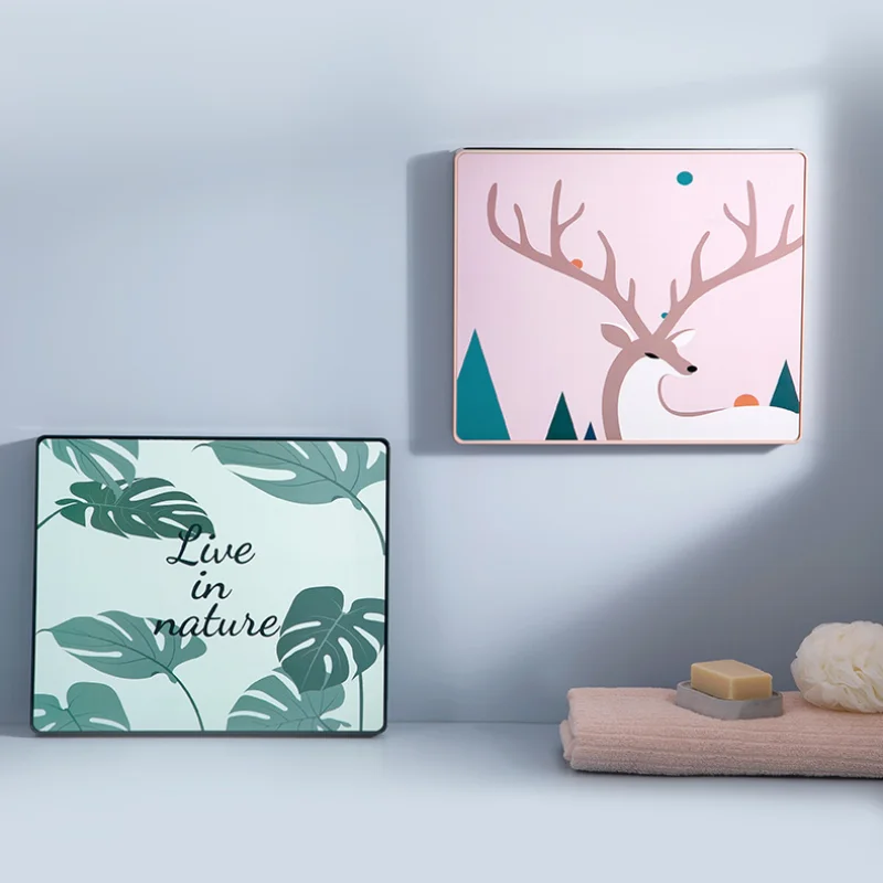 

Art Illustration Elk Bathroom Accessories Clothes Storage Box Foldable Bedroom Container Punch-Free Living Room Decorations