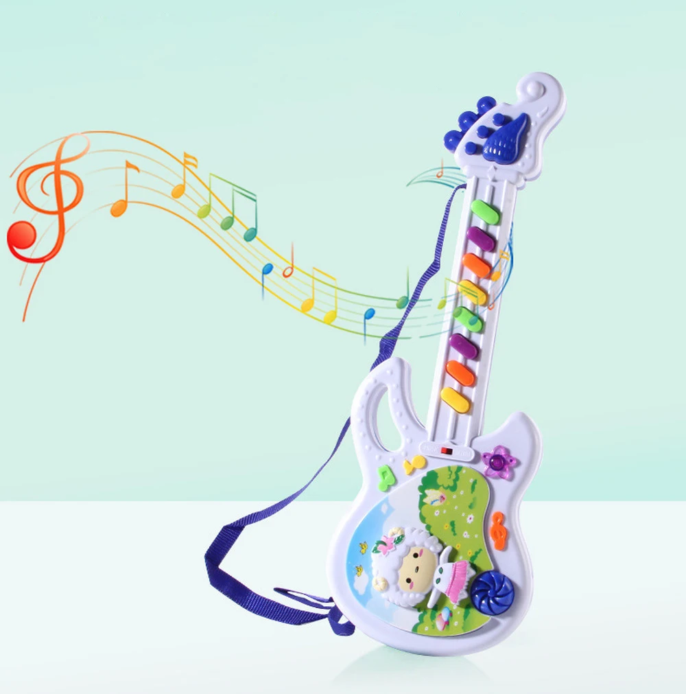 1 шт. электрическая игрушечная гитара музыкальная игра вокальная игрушка для