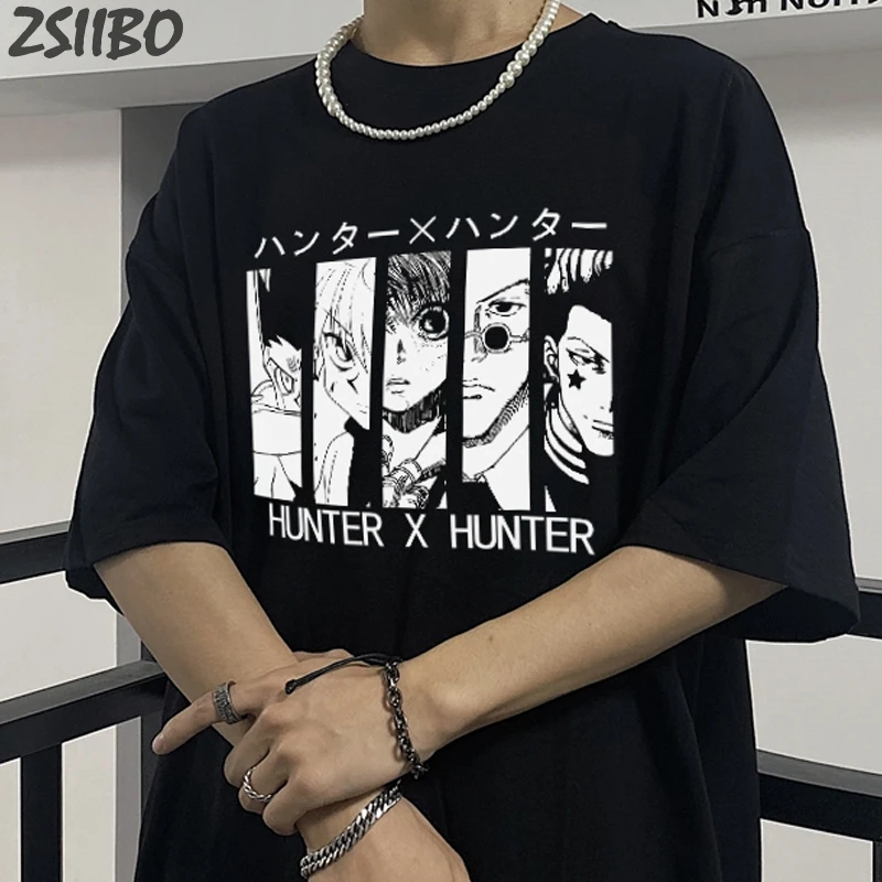 Men's T shirt Kurapika Unique Hunter X Killua Zoldyck Print Harajuku Casual Tshirt Unisex Short Sleeve Anime T-shirt Male | Мужская