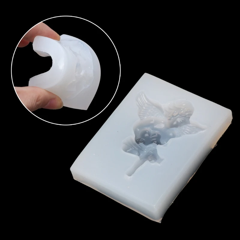 

D2TD Jewelry Mold Cute Cupid Angle Silicone Mould Resin DIY Jewelry Making Tools