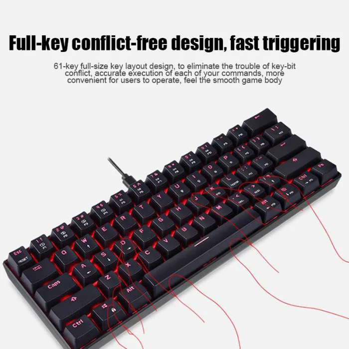 RGB подсветка механическая клавиатура CK61 с переключателем коробки игровая клавиатура быстрая скорость отклика DU55