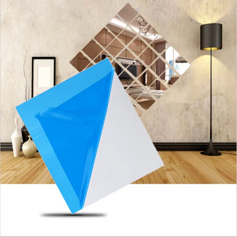 9 шт./12 шт 3D квадратное зеркало плитка стены наклейки на мозаика DIY для Спальня