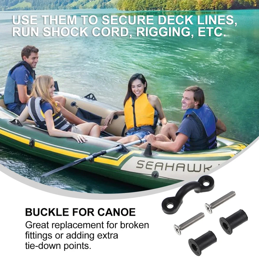 

1 set Kayaking Small C-type Buckles Stretch Rope Buckles with Nuts Screws