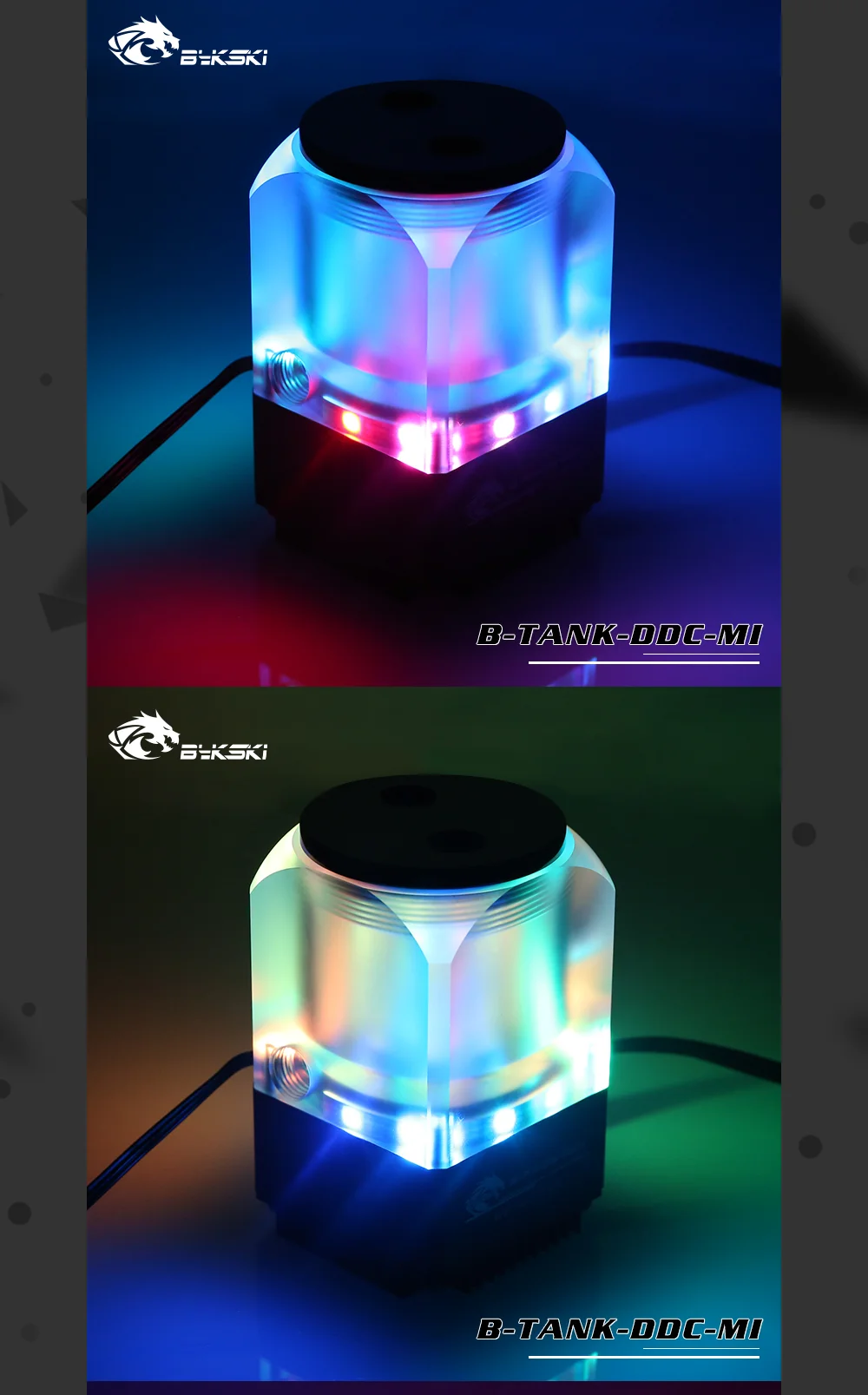 Bykski B-TANK-DDC-MI, в форме коробки мини резервуар насос комбинации, интегрированный насос, выходная головка 4 метра, максимальный поток 450л/ч