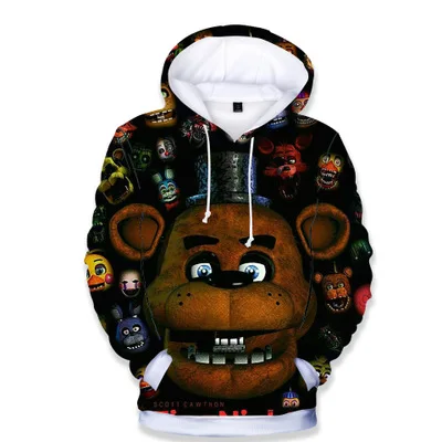 FNAF 3d косплей костюм толстовка с капюшоном верхняя одежда свитер пальто
