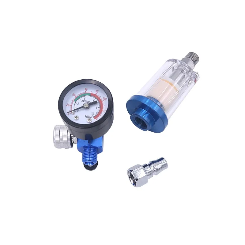 

Scratch Spray Gun Air Regulator Gauge & In-line Water Trap Filter Tool spray gun regulator and Mini spray gun Air Filter
