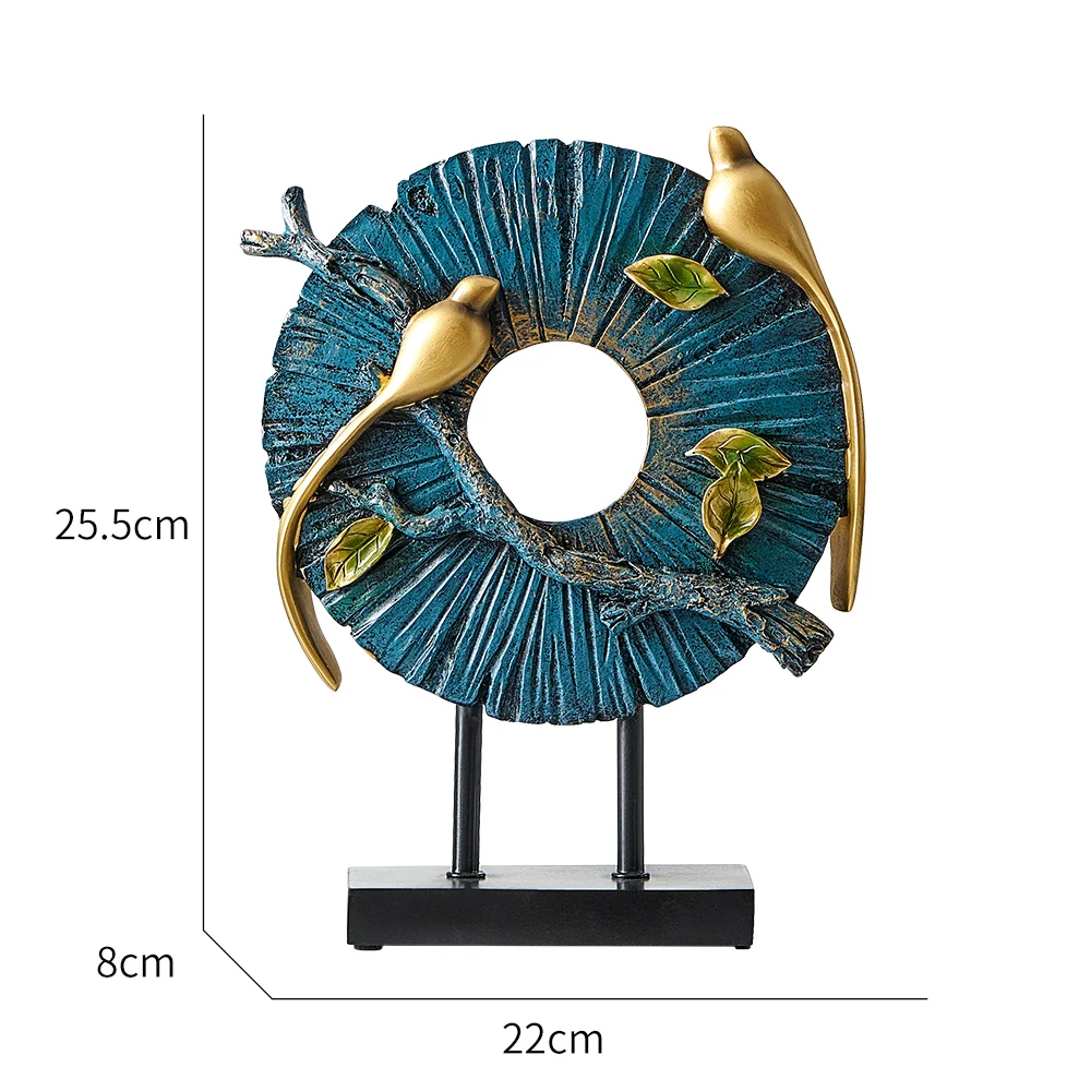 

Chinese Style Vintage Resin Sculpture Living Room Home Decoration Office Desktop Decoration Accessories Feng Shui Crafts Gifts