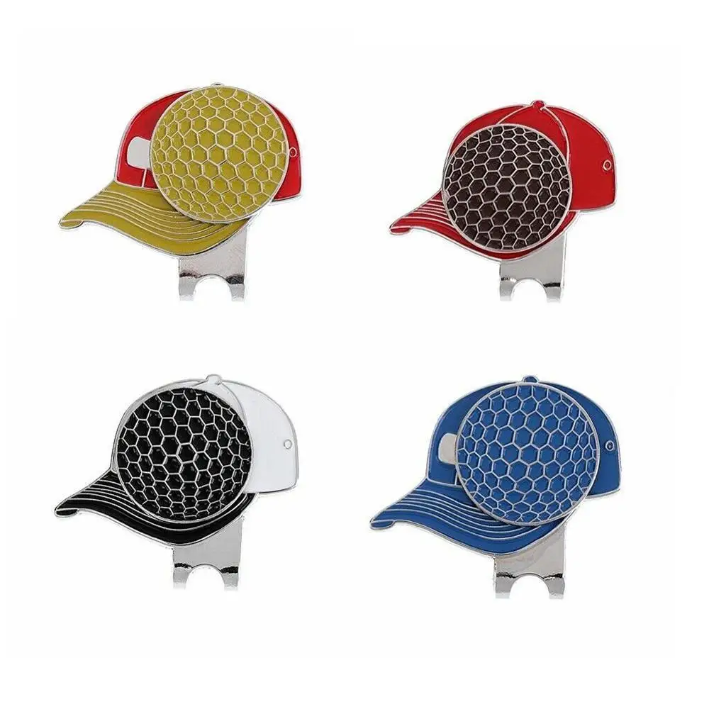 

1pc Golf Ball Mark With Golf Hat Clip Magnetic Outdoor Dropshipping Marker Golf 3.5*3 Hat Accessories Alloy Caps cm Sports M3R8