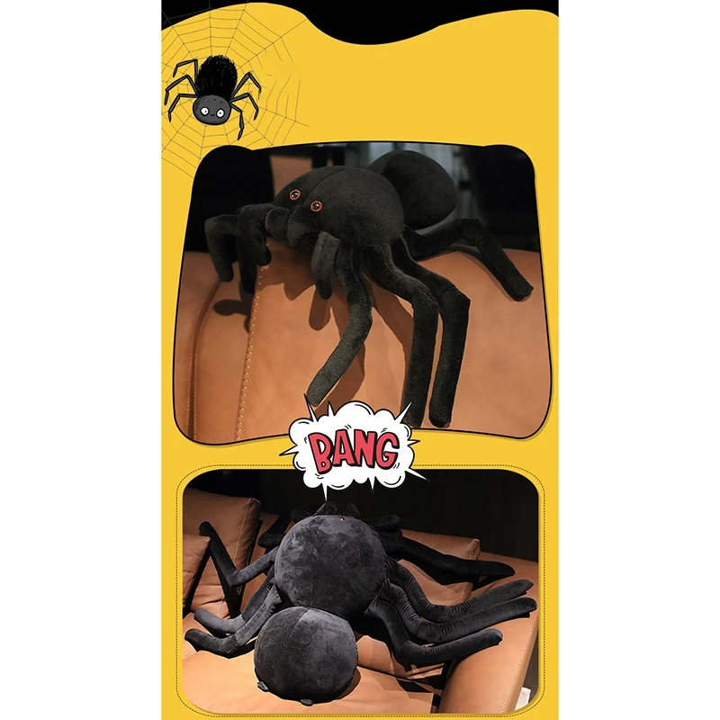 

Big Size Simulation Spider Plush Toys Real Like Stuffed Soft Animal Awful Room Decor for Kids Birthday Gifts