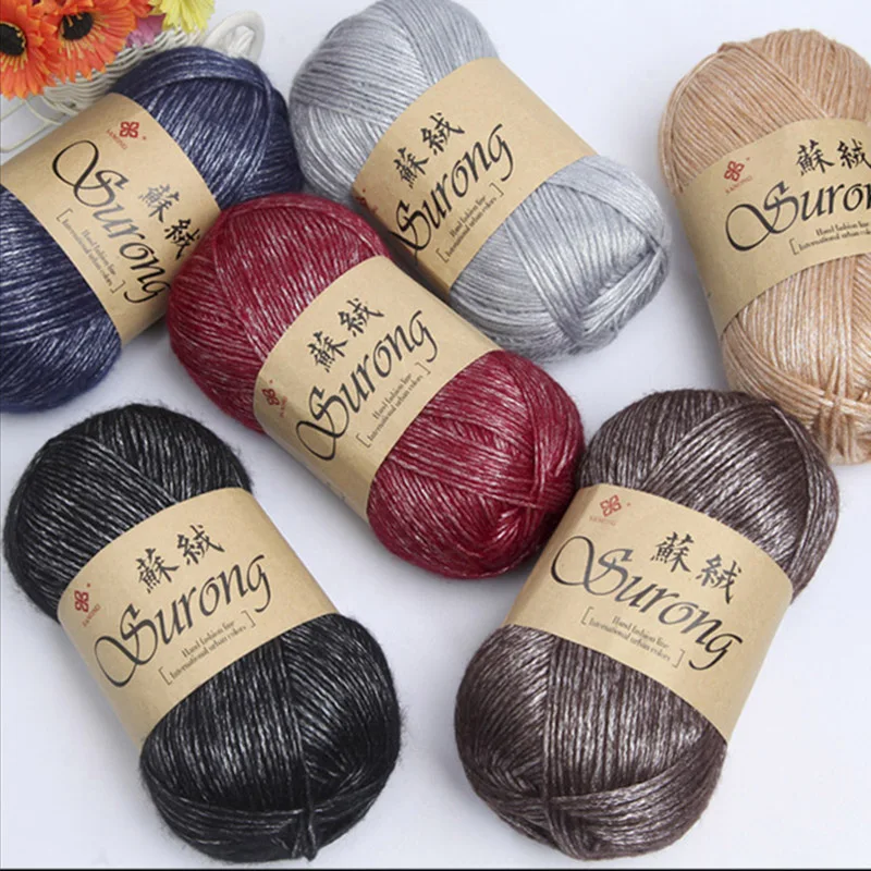 5 шт. = 500 г хлопковая вязальная пряжа Толстая шерстяная нить для ручного вязания