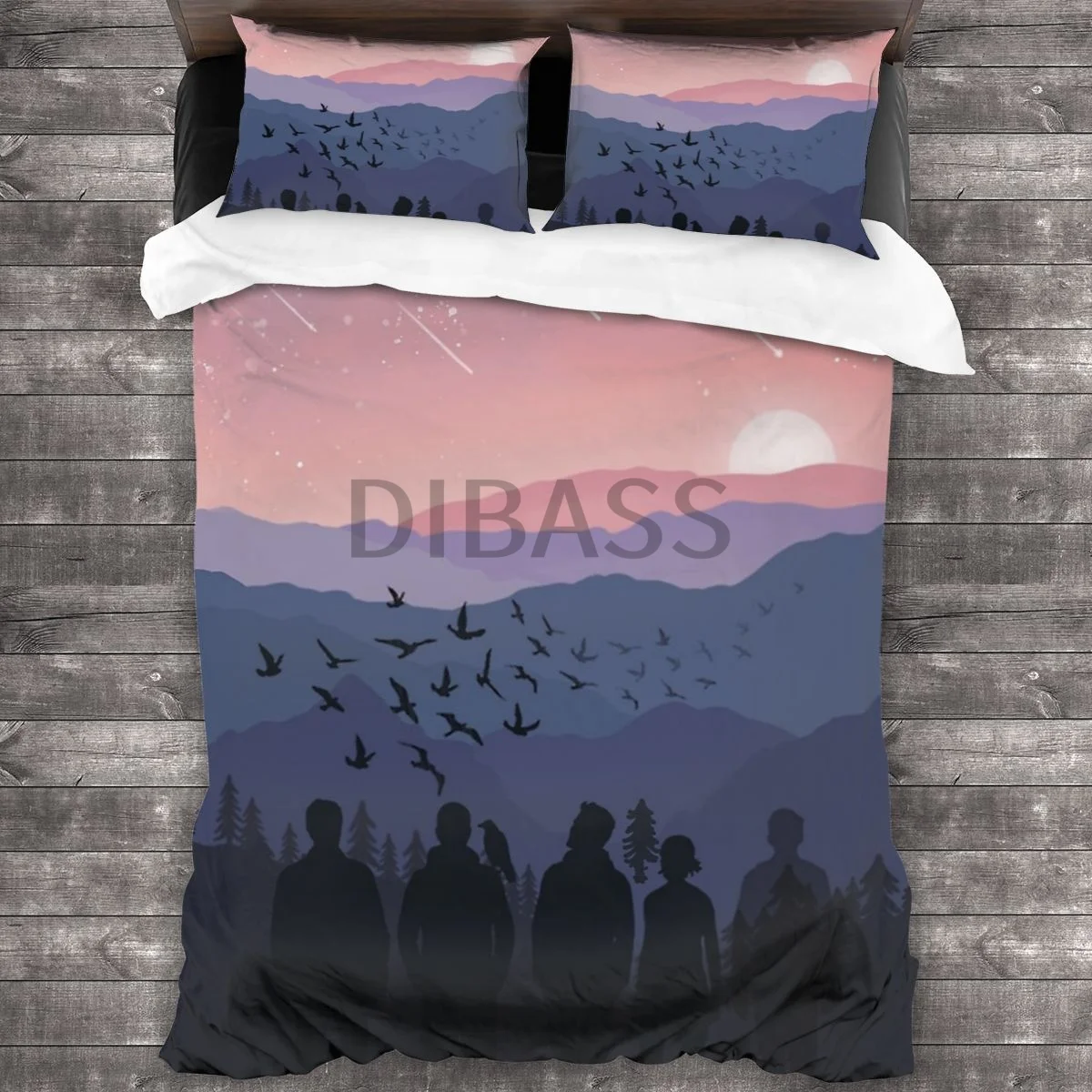 

TRC Sunset Landscape Comforter Set with 2 Pillowcases，Soft Microfiber Bedding Set Duvet Cover