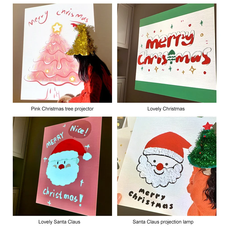 

Korean Ins Venture Projector Christmas Theme Projector Mall Window Bar Party Photo Props Home Theater Smart Video Beamer