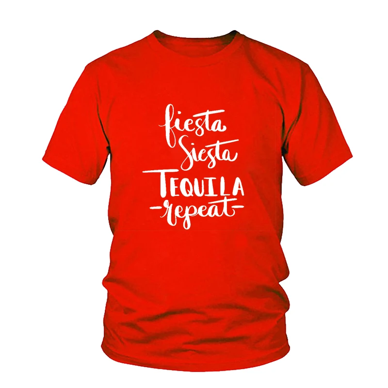 Милые вечерние рубашки для девочек на каникулах и футболка с надписью Fiesta Siesta