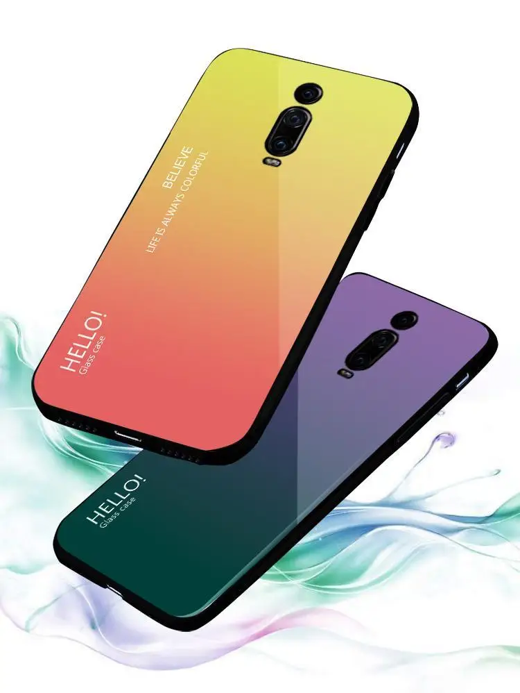 Чехол для xiaomi mi 9 t стеклянный градиентный чехол смартфона redmi k20 pro xio k 20 k20pro 9tpto 20k t9