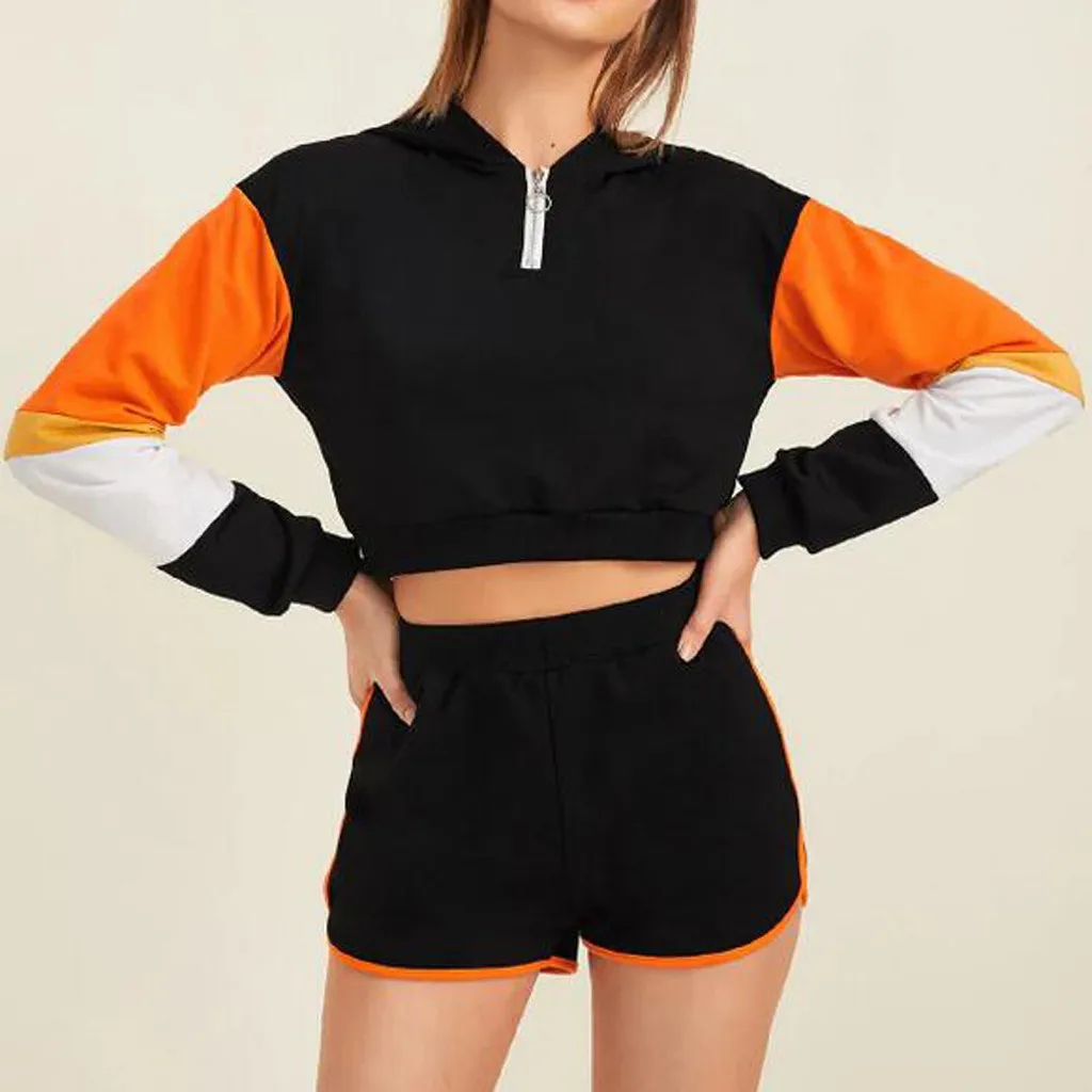 Пуловер в стиле пэчворк топы Осенняя толстовка пальто Женская на молнии джемпер