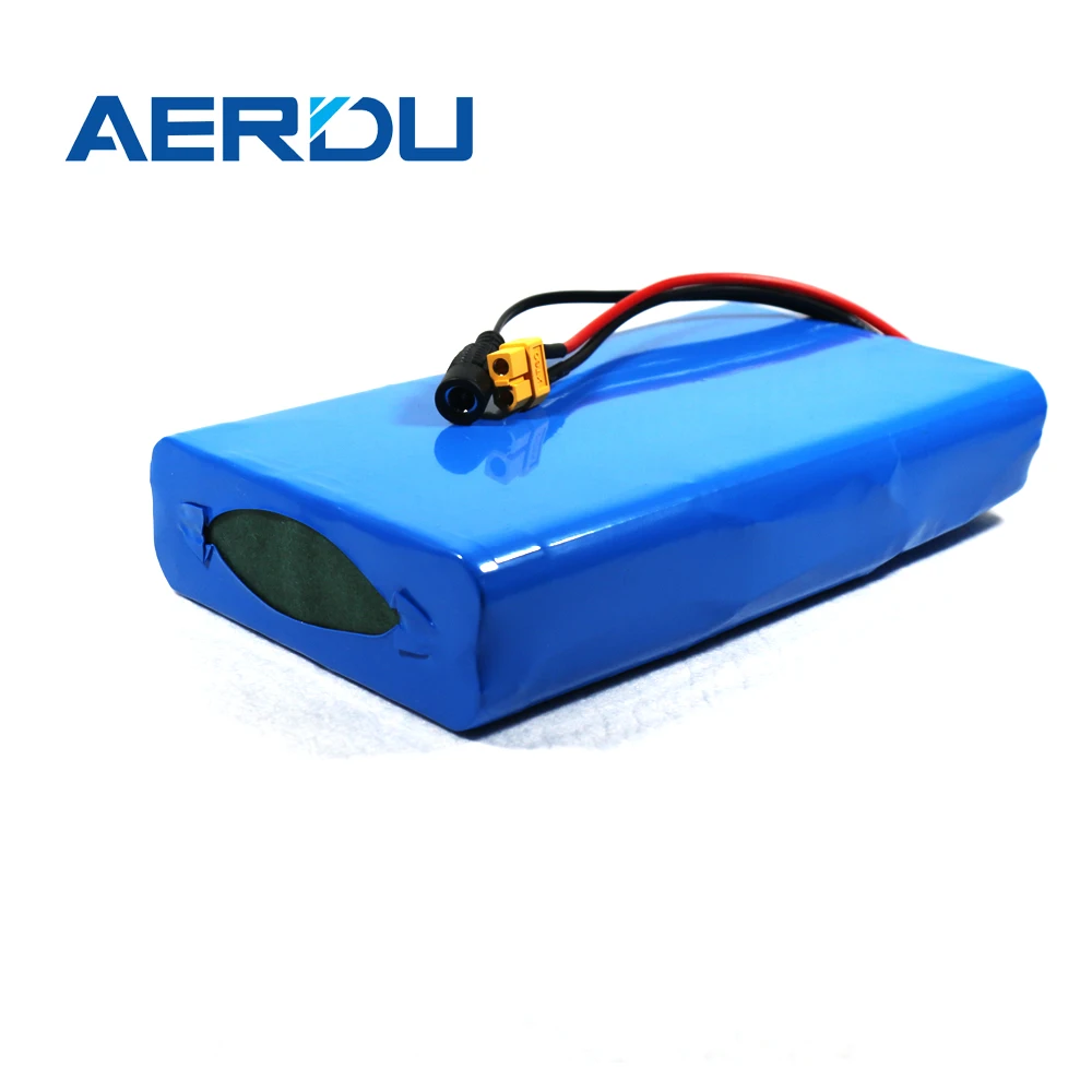 

AERDU 36V 10.5Ah 10S3P 500watt 11Ah 18650 Li-ion Rechargeable Battery Pack Electric Scooter Vehicle Ebike Motor DC5521 20A BMS