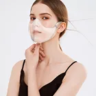Прочная маска для лица, пластиковая многоразовая прозрачная маска для лица, многоразовая маска с принтом для вечеринок