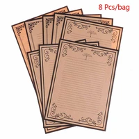 8sheetsset european vintage style writing paper letter stationery kraft office supplies