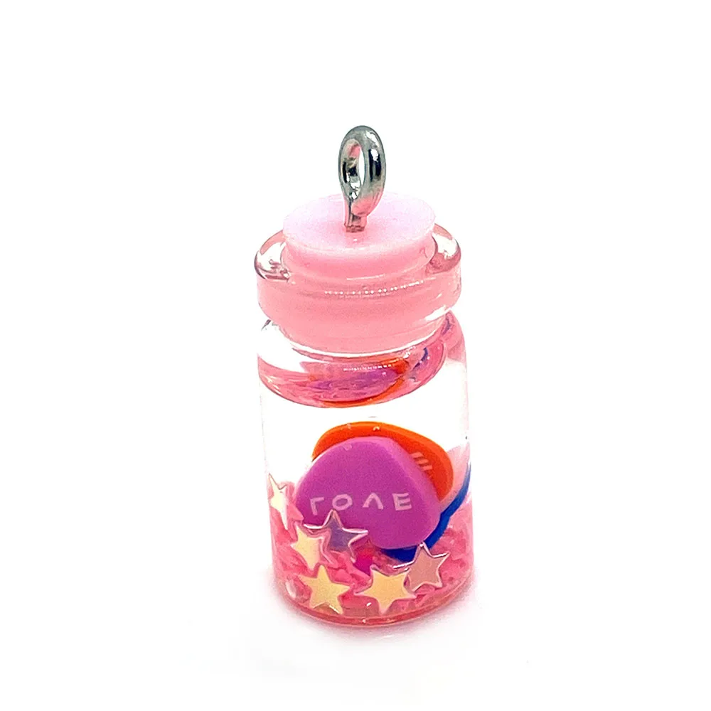 

Stained Glass Pendant Romantic Mystery Bottle DIY Handmade Charm Jewelry Necklace Pendant Keychain Accessories Handicraft Gift
