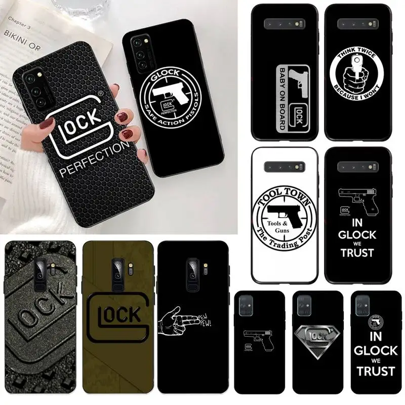 Чехол-накладка CUTEWANAN Glock для Samsung S20 plus Ultra S6 S7 edge S8 S9 S10 5G lite 2020 | Мобильные телефоны и