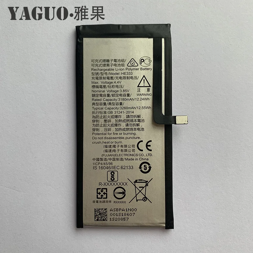 100% Новый оригинальный HE333 3260mAh аккумулятор он 333 для Nokia 8 Sirocco Nokia8 N8 батареи