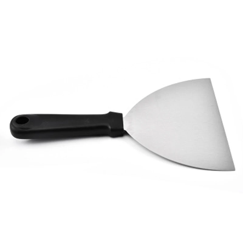 

1 Pc Fried Shovel Wooden Handle Stainless Steel Pastry Spatula For Baking Use C