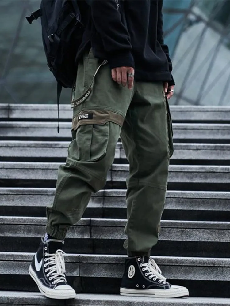 

Men's pants new autumn cargo pants handsome personality youth fashion casual pants high quality durable fitness sports pants