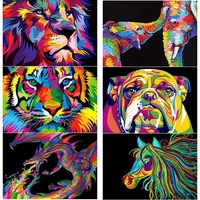 diy 5d diamond painting tiger cross ctitch animals diamond embroidery full square round drill landscape mosaic home decor gift