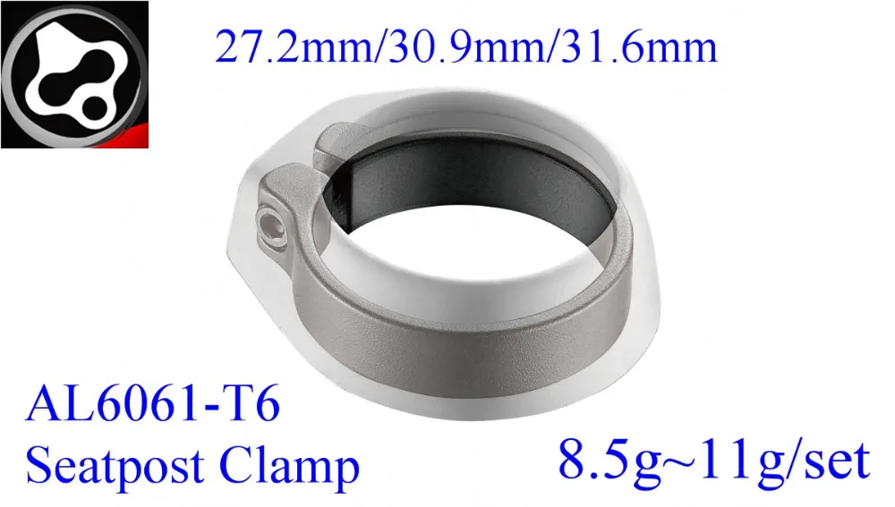 FOURIERS Bike AL6061-T6 Seatpost Clamp with NBR cover 27.2mm 30.9mm 31.6mm 8.5g~11g/set Bicycle