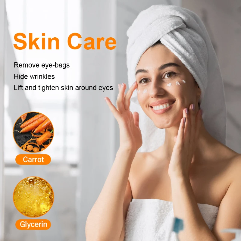 Minch Carrot Eye Cream Remove Bags Blemish Anti Puffiness Dark Circles Delays Anti-wrinkles Firming Brighten Skin Unisex | Красота и