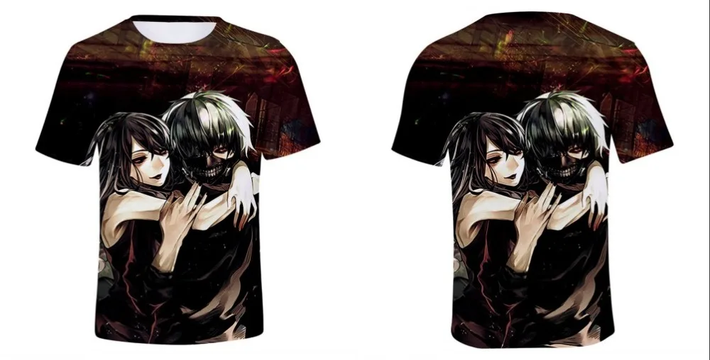 Футболка с 3D-принтом "tragical Tokyo Ghoul", мужская футболка с принтом крови, повседневные футболки Кен канеки, футболки, аниме, толстовка, уличная одежда, топы