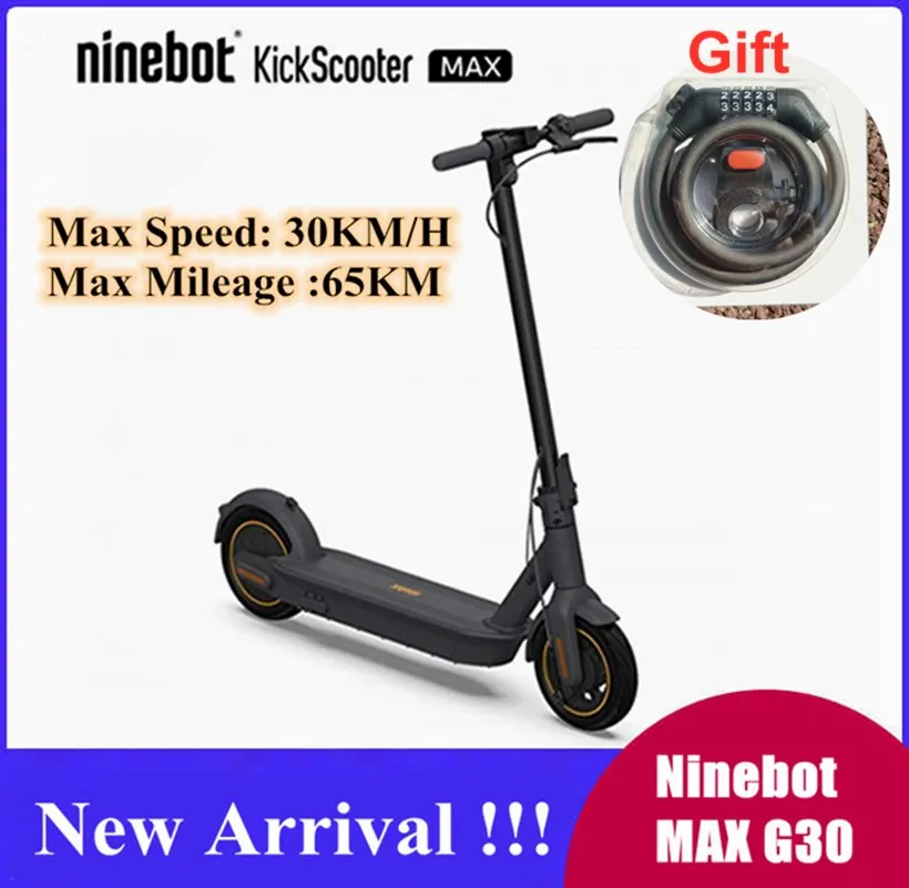 Ninebot MAX G30 оригинальный скутер Ховерборд 350 Вт мощность 10 дюймов колесо 65 км пробег