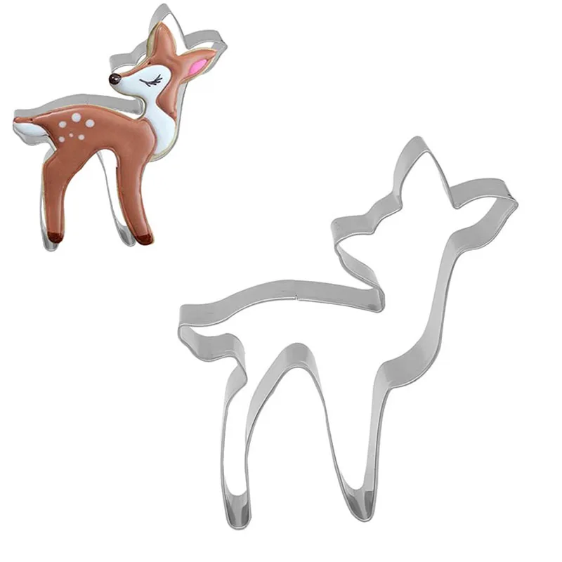 Нержавеющая сталь животное Wapiti олень резак для печенья слайсер DIY форма для печенья помадка украшения торта Форма для выпечки кондитерский инструмент S7232