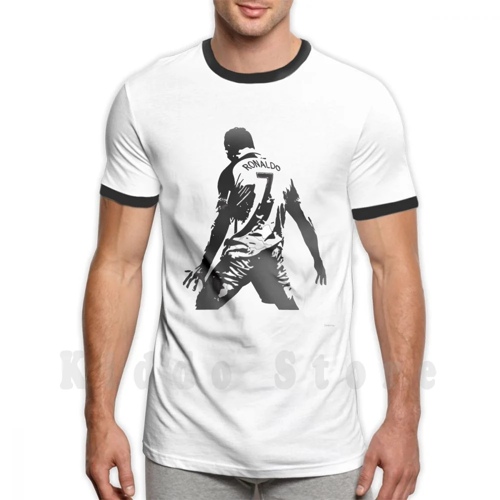 Футболка мужская из хлопка с принтом Роналду |