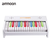 ammoon desktop wooden piano children musical instrument toy 30 key electronic keyboard adjustable tempo volume