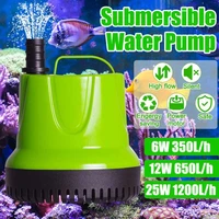 61225w high pressure waterproof submersible pump automatic water pumps aquarium fish tank pond suction pump 3506501200lh