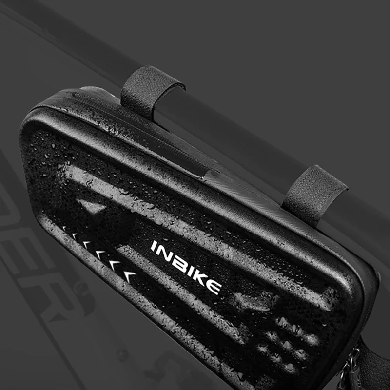 

Inbike Bicycle Bag Front Tube Frame Bag Hard Shell Rainproof Bike Bag Double Zipper Triple-cornered Tools Pouch