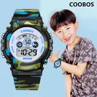 Часы COOBOS детские цифровые, стильные модные спортивные, водонепроницаемые, для мальчиков и девочек, 3 бар, подарок