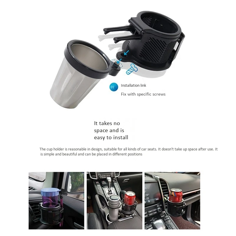 

Multifunction Car Cup Holder Universal Keep Warm Water Cup Holder Air Outlet Phone Holder Car Water Cup Holder