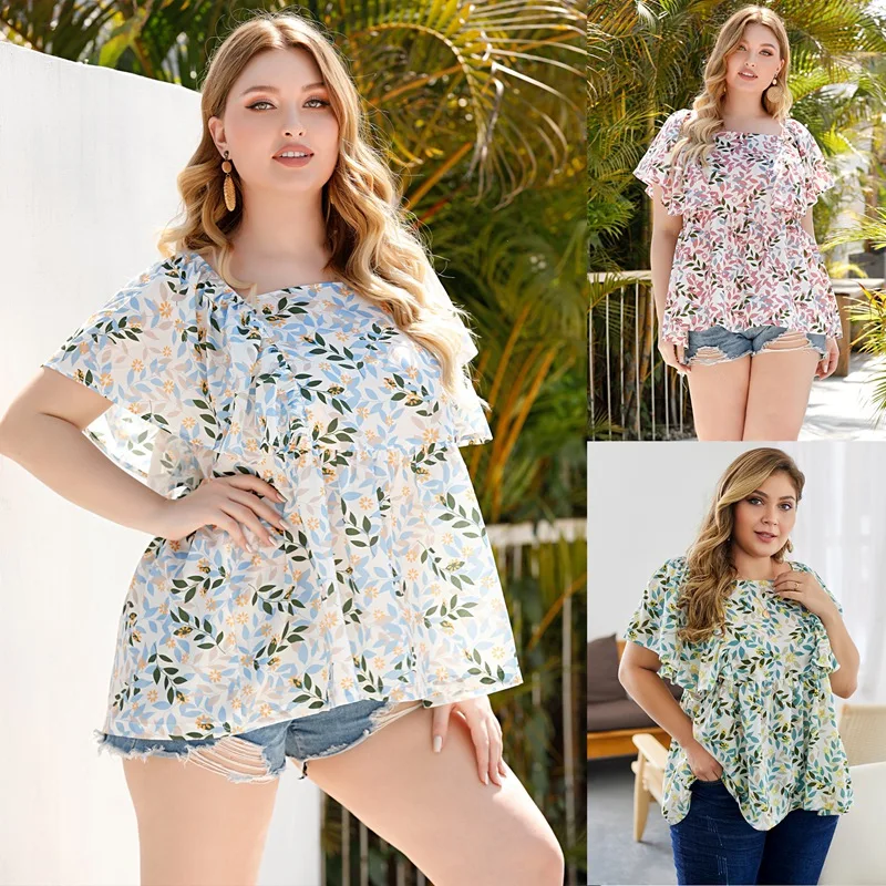 Женский топ с квадратным вырезом и рукавами рюшами летний Повседневный Топ