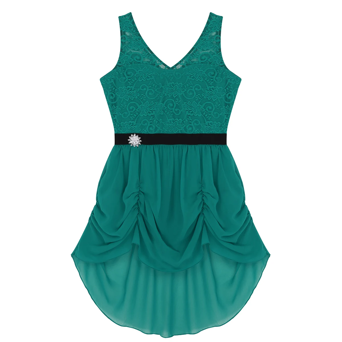 2020 женское платье без рукавов с цветочным кружевным лифом асимметричное